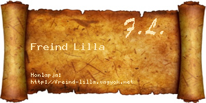 Freind Lilla névjegykártya